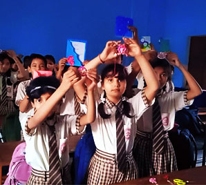 students with school project